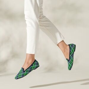 VIVAIA Palette Audrey Women’s Size 8.5 Round Toe Woven Knit Loafer Flats Green